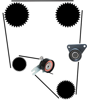 Timing belt kit i gruppen Motordelar / Kamrem & kamrems kit  hos  Professional Parts Sweden AB (21430029)