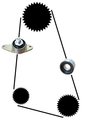 Timing belt kit i gruppen Motordelar / Kamrem & kamrems kit  hos  Professional Parts Sweden AB (21430035)