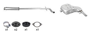 Exhaust system i gruppen Avgasdelar / Avgassystem ljuddämpare & kit hos Professional Parts Sweden AB (254368057)