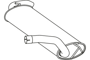Rear muffler in the group  at  Professional Parts Sweden AB (P7857)
