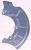 Brake dust shield front left Brake dust shield front left