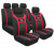 """HIGH-GEAR"" SEAT COVER SET RED FRONTS + REARS"