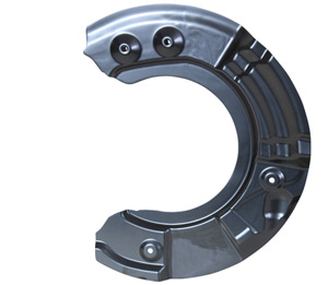 Bromsskld Framaxel Hger Frzinkad in the group Brake system / Brake dust shield at  Professional Parts Sweden AB (0067378)