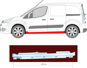 Instegspl�t 4-Drs V�nster in the group Body parts / Repair Panels / Repair Panel, Foot Board / Door Sill at  Professional Parts Sweden AB (0552011)