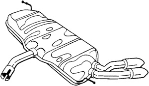 Bakre Ljuddmpare in the group Exhaust parts / End Pipe at  Professional Parts Sweden AB (233-493)