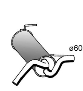 Bakre Ljuddämpare in the group Exhaust parts / End Pipe at  Professional Parts Sweden AB (11338671)