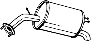 Bakre Ljudd�mpare in the group Exhaust parts / End Pipe at  Professional Parts Sweden AB (128-007)