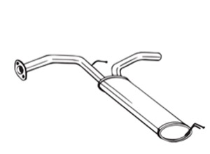 Bakre Ljudd�mpare in the group Exhaust parts / End Pipe at  Professional Parts Sweden AB (135-133)