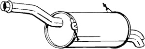 Bakre Ljudd�mpare in the group Exhaust parts / End Pipe at  Professional Parts Sweden AB (135-083)