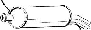 Bakre Ljuddmpare in the group Exhaust parts / End Pipe at  Professional Parts Sweden AB (135-547)