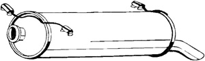 Bakre Ljudd�mpare in the group Exhaust parts / End Pipe at  Professional Parts Sweden AB (135-697)