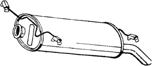 Bakre Ljudd�mpare in the group Exhaust parts / End Pipe at  Professional Parts Sweden AB (135-717)