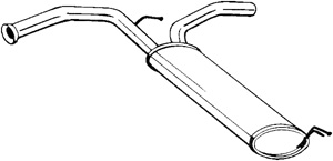 Bakre Ljudd�mpare in the group Exhaust parts / End Pipe at  Professional Parts Sweden AB (135-721)