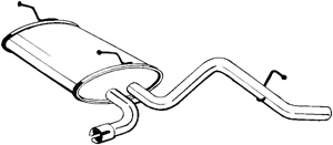 Bakre Ljudd�mpare in the group Exhaust parts / End Pipe at  Professional Parts Sweden AB (141-007)