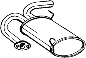 Bakre Ljudd�mpare in the group Exhaust parts / End Pipe at  Professional Parts Sweden AB (145-191)