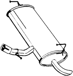 Bakre Ljudd�mpare in the group Exhaust parts / End Pipe at  Professional Parts Sweden AB (145-261)