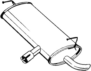 Bakre Ljudd�mpare in the group Exhaust parts / End Pipe at  Professional Parts Sweden AB (145-203)