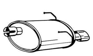 Bakre Ljudd�mpare Med Slutr�rsk�pa in the group Exhaust parts / End Pipe at  Professional Parts Sweden AB (148-219)