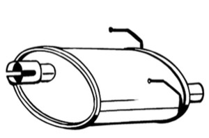Bakre Ljudd�mpare in the group Exhaust parts / End Pipe at  Professional Parts Sweden AB (148-253)