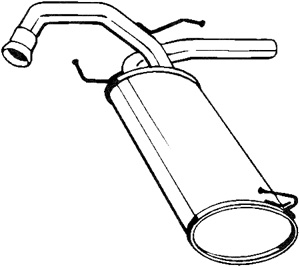 Bakre Ljudd�mpare in the group Exhaust parts / End Pipe at  Professional Parts Sweden AB (148-171)