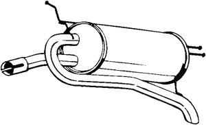 Bakre Ljudd�mpare in the group Exhaust parts / End Pipe at  Professional Parts Sweden AB (148-223)