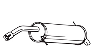 Bakre Ljuddmpare in the group Exhaust parts / End Pipe at  Professional Parts Sweden AB (154-499)