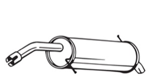 Bakre Ljudd�mpare in the group Exhaust parts / End Pipe at  Professional Parts Sweden AB (154-499)