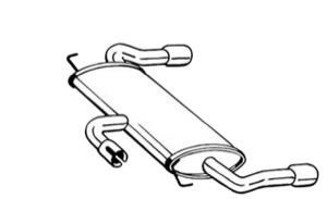 Bakre Ljudd�mpare Bakdel in the group Exhaust parts / End Pipe at  Professional Parts Sweden AB (154-505)
