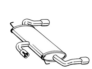 Bakre Ljudd�mpare in the group Exhaust parts / End Pipe at  Professional Parts Sweden AB (154-507)