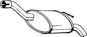 Bakre Ljudd�mpare in the group Exhaust parts / End Pipe at  Professional Parts Sweden AB (154-293)