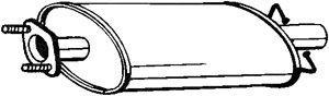 Mittenljuddmpare in the group Exhaust parts / Exhaust muffler & kits at  Professional Parts Sweden AB (154-459)
