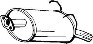 Bakre Ljudd�mpare in the group Exhaust parts / End Pipe at  Professional Parts Sweden AB (163-281)