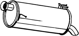 Bakre Ljudd�mpare in the group Exhaust parts / End Pipe at  Professional Parts Sweden AB (165-055)