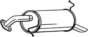 Bakre ljudd�mpare in the group Exhaust parts / End Pipe at  Professional Parts Sweden AB (165-415)