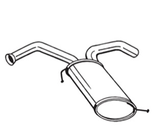 Bakre Ljudd�mpare in the group Exhaust parts / End Pipe at  Professional Parts Sweden AB (169-075)
