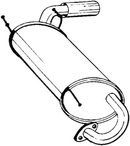 Bakre Ljudd�mpare in the group Exhaust parts / End Pipe at  Professional Parts Sweden AB (171-003)