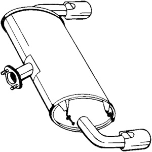 Bakre Ljudd�mpare in the group Exhaust parts / End Pipe at  Professional Parts Sweden AB (171-029)