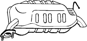 Bakre Ljudd�mpare in the group Exhaust parts / End Pipe at  Professional Parts Sweden AB (171-635)