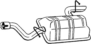 Bakre Ljudd�mpare in the group Exhaust parts / End Pipe at  Professional Parts Sweden AB (175-441)