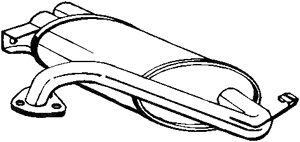 Bakre ljuddämpare in the group Exhaust parts / End Pipe at Professional Parts Sweden AB (177-115)