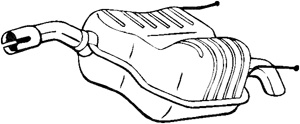 Bakre Ljuddmpare in the group Exhaust parts / End Pipe at  Professional Parts Sweden AB (185-085)