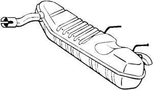 Bakre Ljudd�mpare in the group Exhaust parts / End Pipe at  Professional Parts Sweden AB (185-365)