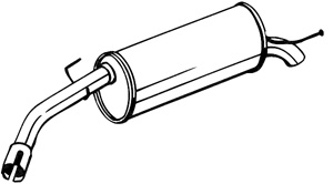 Bakre Ljuddmpare in the group Exhaust parts / End Pipe at  Professional Parts Sweden AB (185-375)