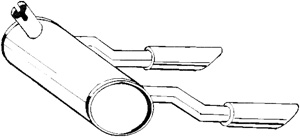 Bakre Ljudd�mpare in the group Exhaust parts / End Pipe at  Professional Parts Sweden AB (185-582)