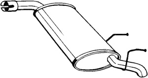 Bakre Ljudd�mpare in the group Exhaust parts / End Pipe at  Professional Parts Sweden AB (185-665)