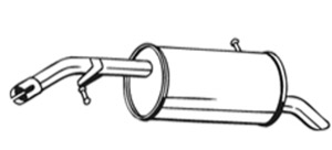 Bakre Ljudd�mpare in the group Exhaust parts / End Pipe at  Professional Parts Sweden AB (190-363)
