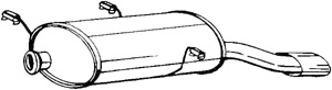 Bakre Ljuddmpare in the group Exhaust parts / End Pipe at  Professional Parts Sweden AB (190-211)