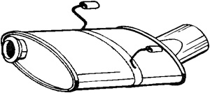 Bakre Ljudd�mpare in the group Exhaust parts / End Pipe at  Professional Parts Sweden AB (190-317)