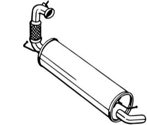 Bakre Ljudd�mpare in the group Exhaust parts / End Pipe at  Professional Parts Sweden AB (200-143)