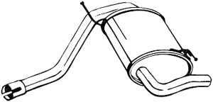 Bakre Ljudd�mpare in the group Exhaust parts / End Pipe at  Professional Parts Sweden AB (200-219)